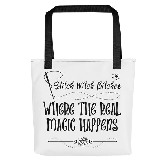 Stitch Witch Bitches Tote Bag