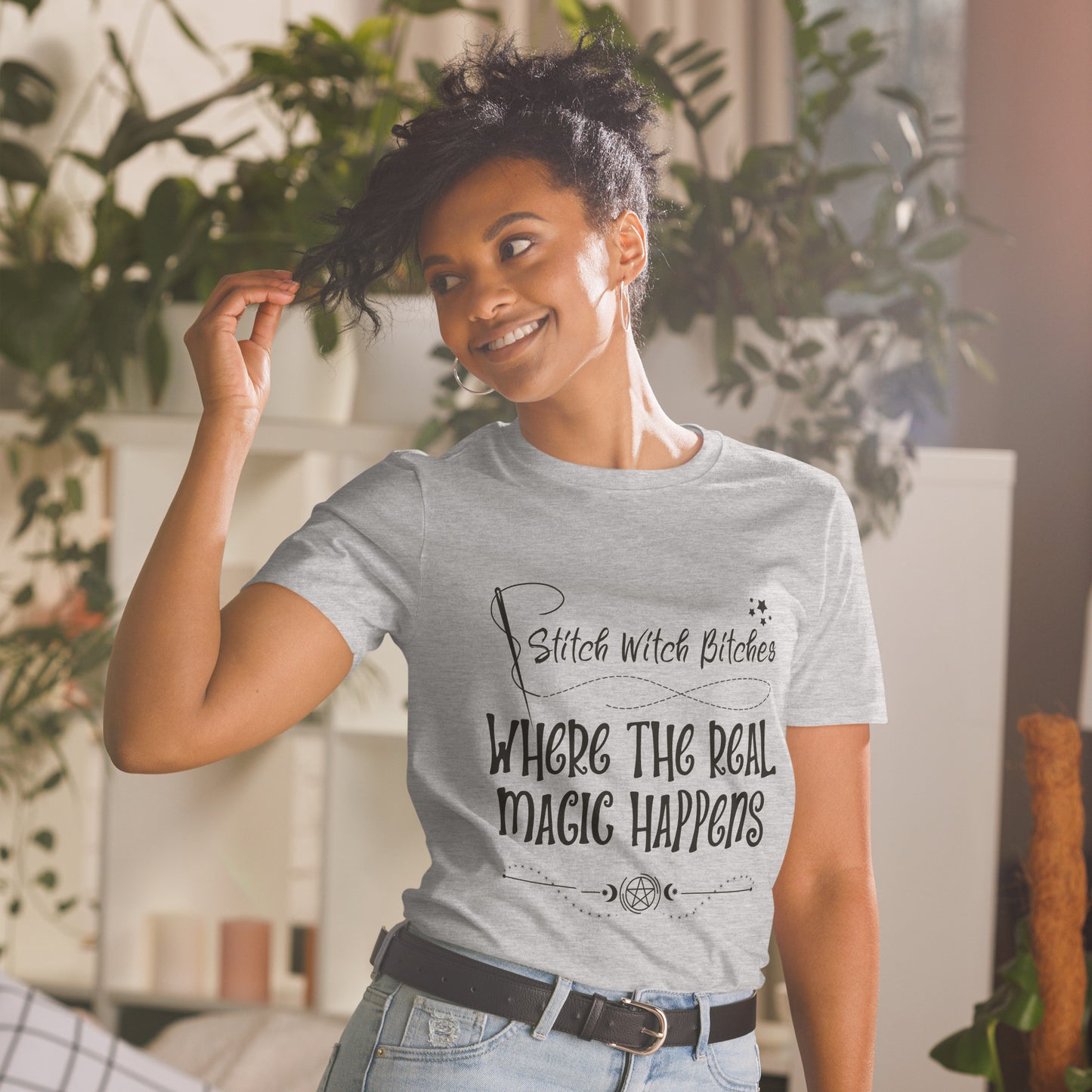 Stitch Witch Bitch Short-Sleeve Unisex T-Shirt - Light Colors